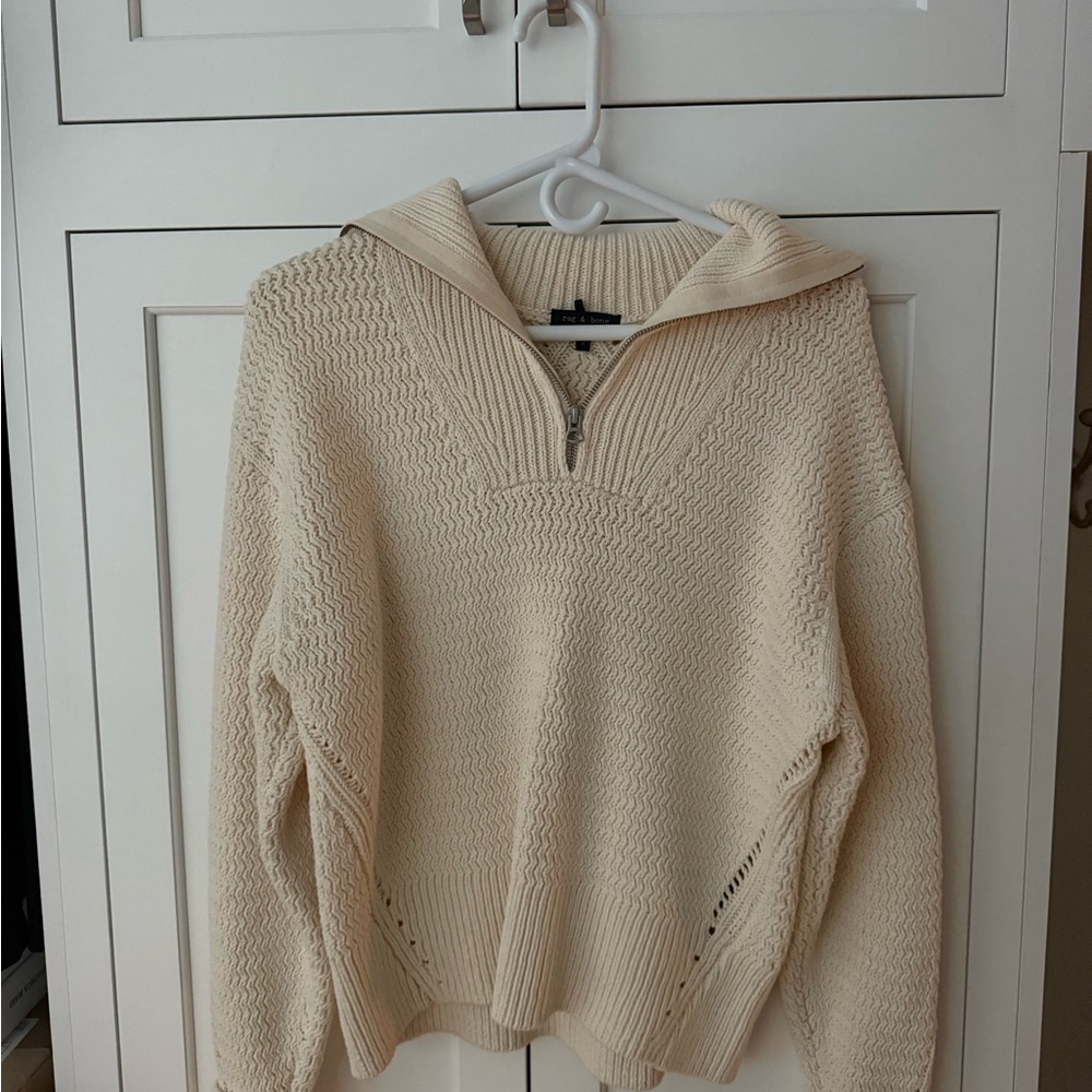 Rag & Bone Cream Cable Knit Sweater Size S